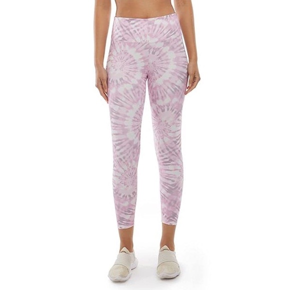 Danskin Women's Pink/Lilac/White Tie Dye Printed Performance Leggings size Large - Picture 1 of 7